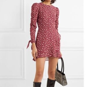 Reformation Red Floral Mini Dress